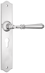 Tradco Reims Lever Long Plate, Chrome Plated, Euro
