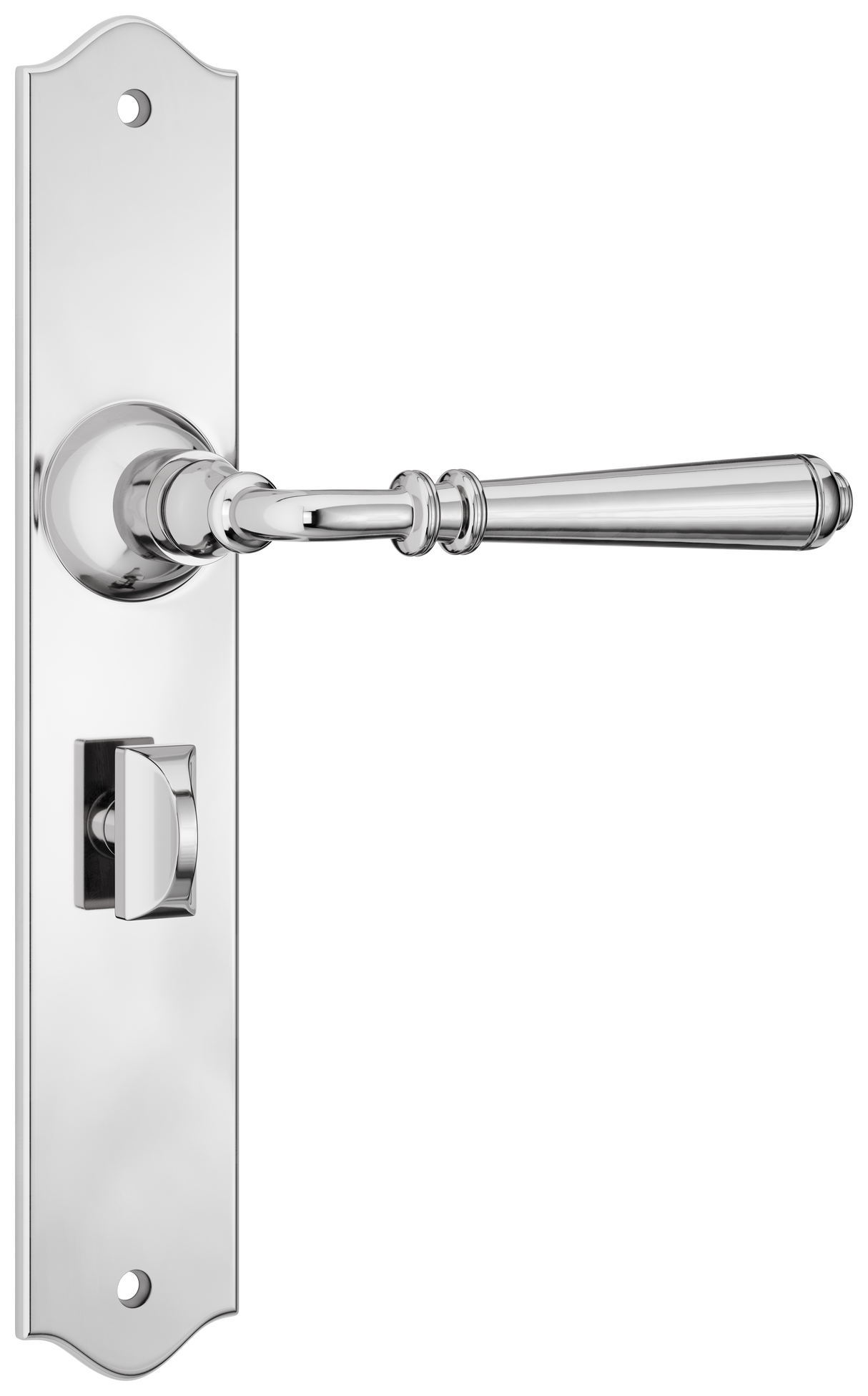 Tradco Reims Lever Long Plate, Chrome Plated, Privacy