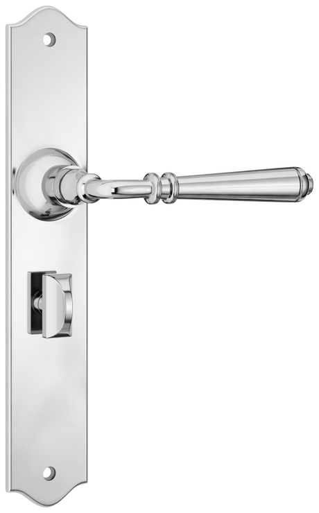 Tradco Reims Lever Long Plate, Chrome Plated, Privacy