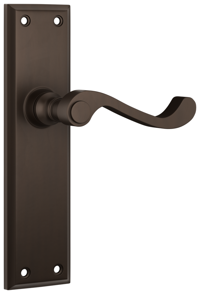 Tradco Milton Lever, Antique Brass, Passage