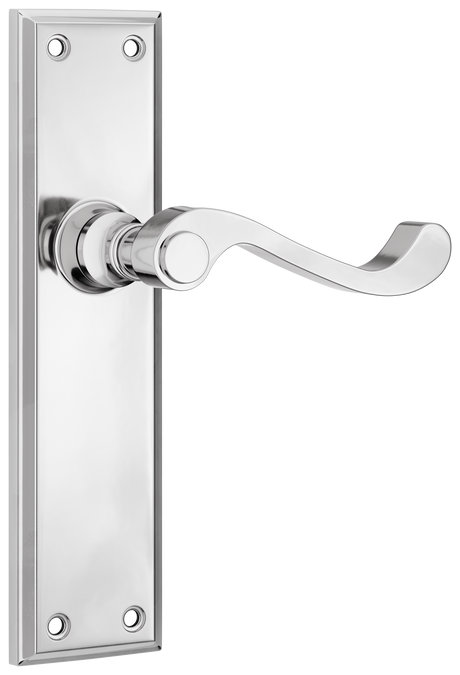 Tradco Milton Lever, Chrome Plated, Passage
