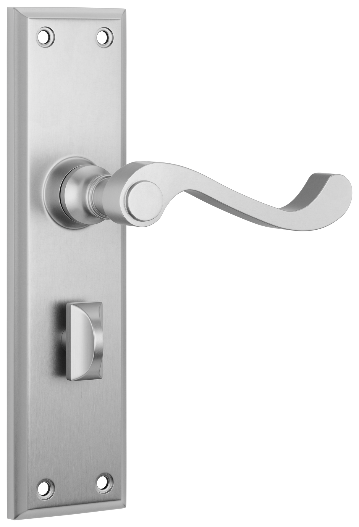 Tradco Milton Lever, Satin Chrome, Privacy