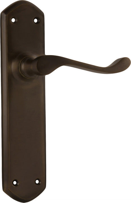 Tradco Windsor Door Lever Antique Brass Latch