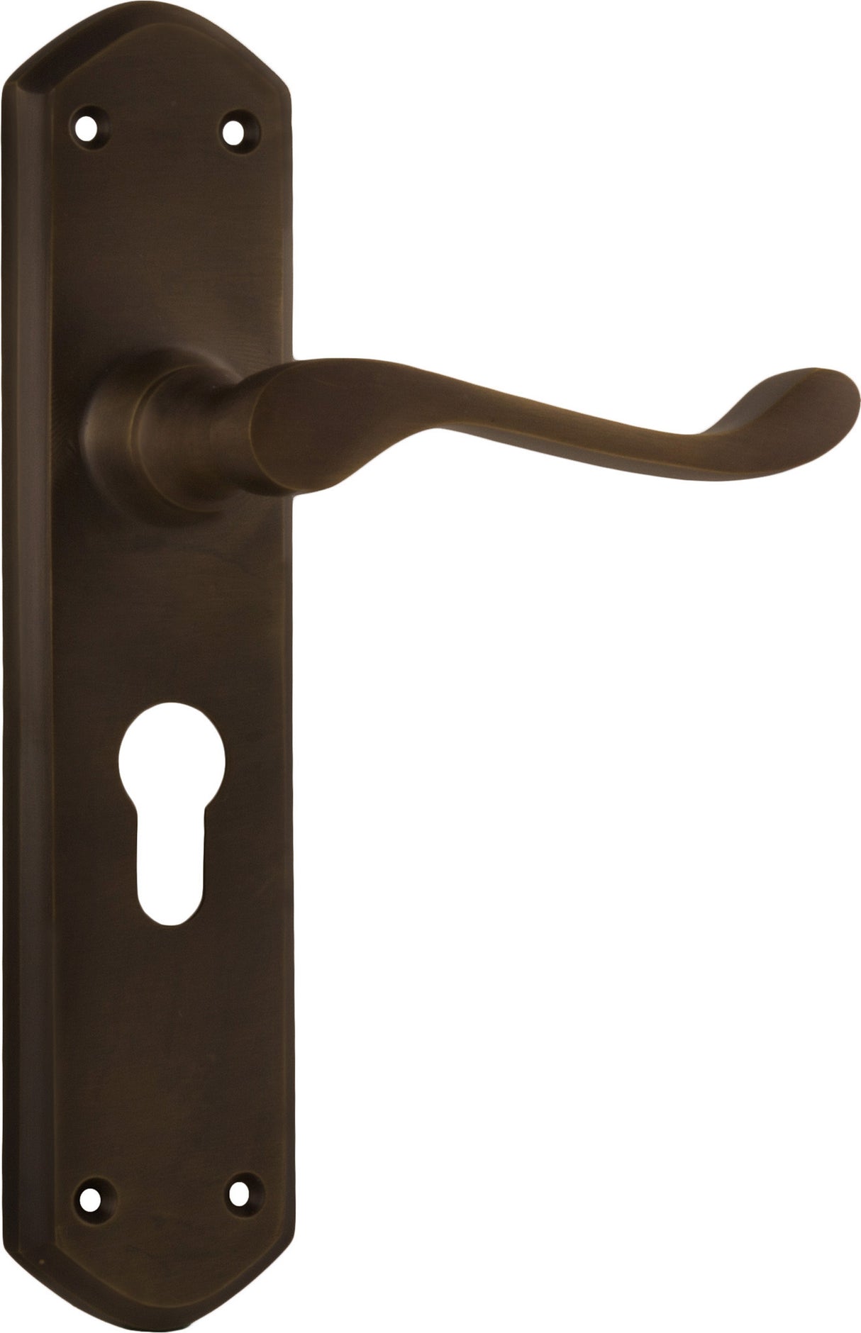 Tradco Windsor Door Lever Antique Brass Euro