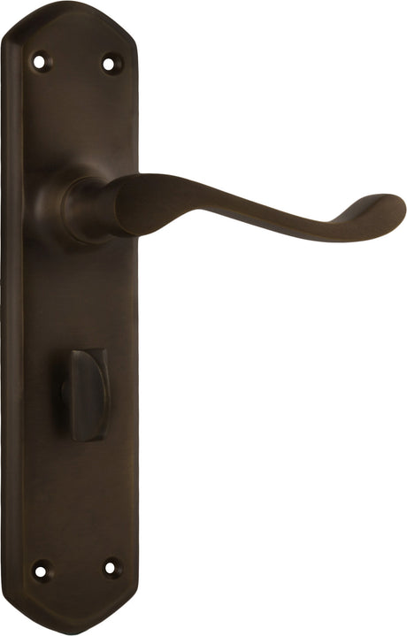 Tradco Windsor Door Lever Antique Brass Privacy