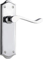 Tradco Henley Passage Lever, Chrome Plated