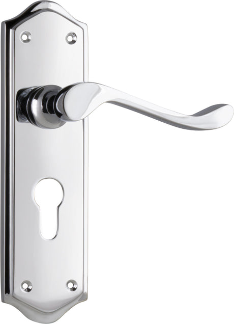 Tradco Henley Euro Lever, Chrome Plated
