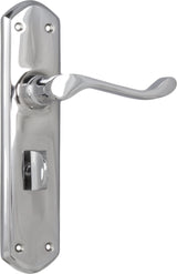 Tradco Windsor Door Lever Chrome Plated Privacy