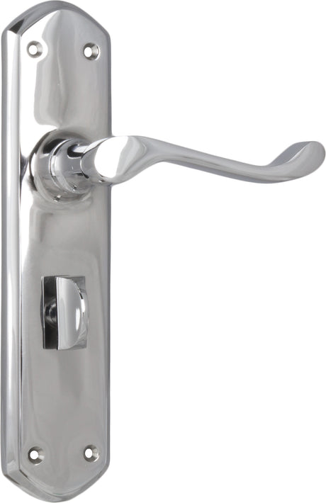 Tradco Windsor Door Lever Chrome Plated Privacy