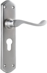 Tradco Windsor Door Lever Satin Chrome Euro