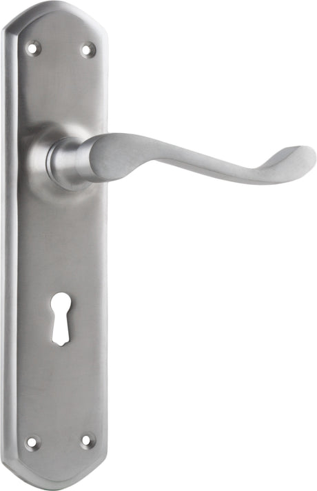 Tradco Windsor Door Lever Satin Chrome Lock