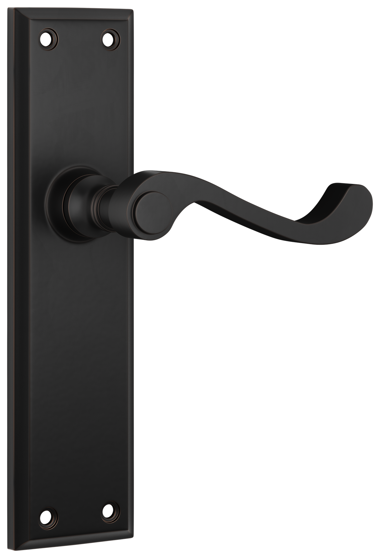 Tradco Milton Lever, Antique Copper, Passage