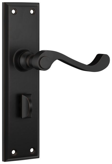 Tradco Milton Lever, Antique Copper, Privacy