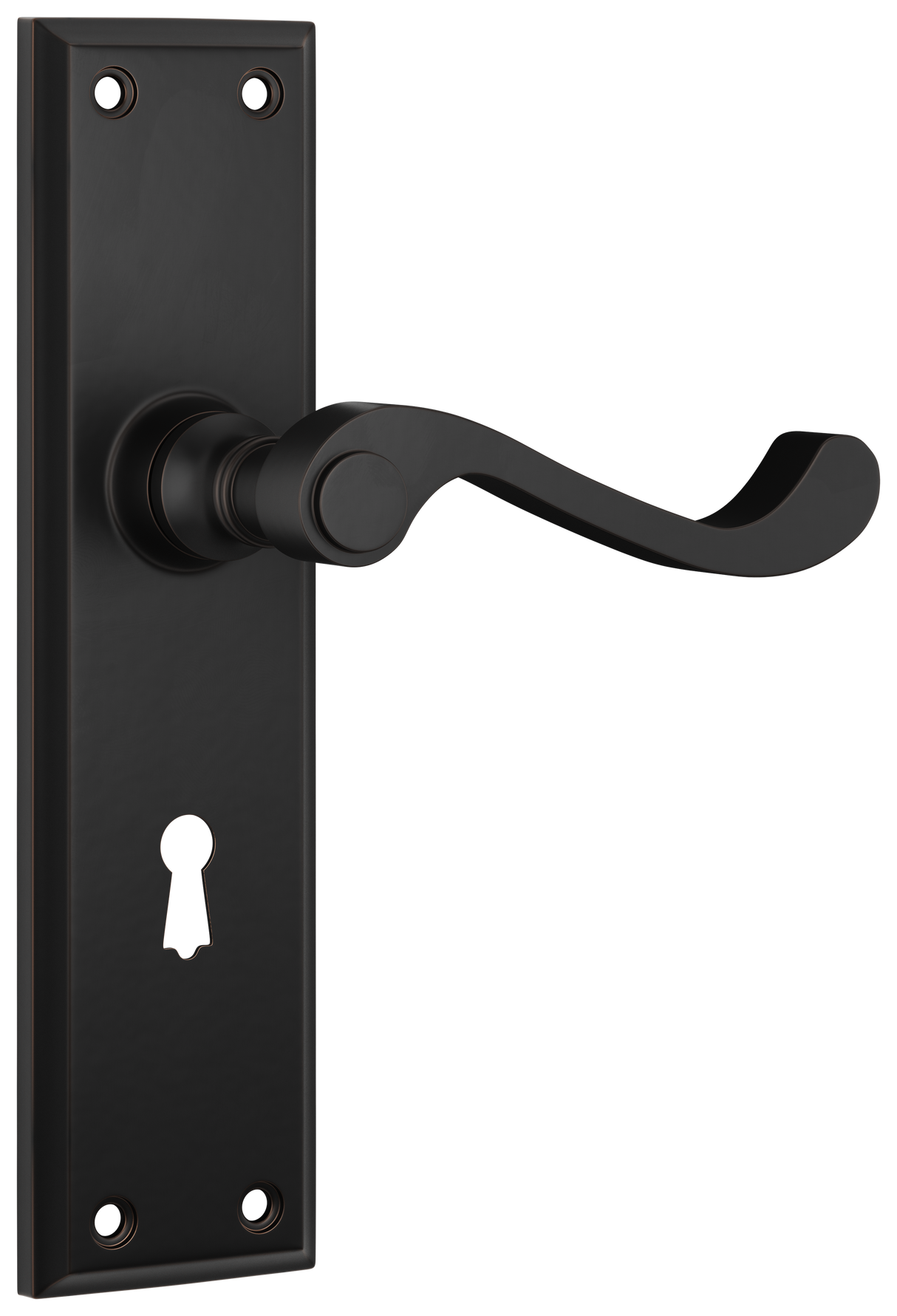 Tradco Milton Lever, Antique Copper, Skeleton Key