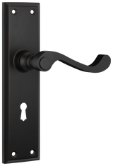 Tradco Milton Lever, Antique Copper, Skeleton Key