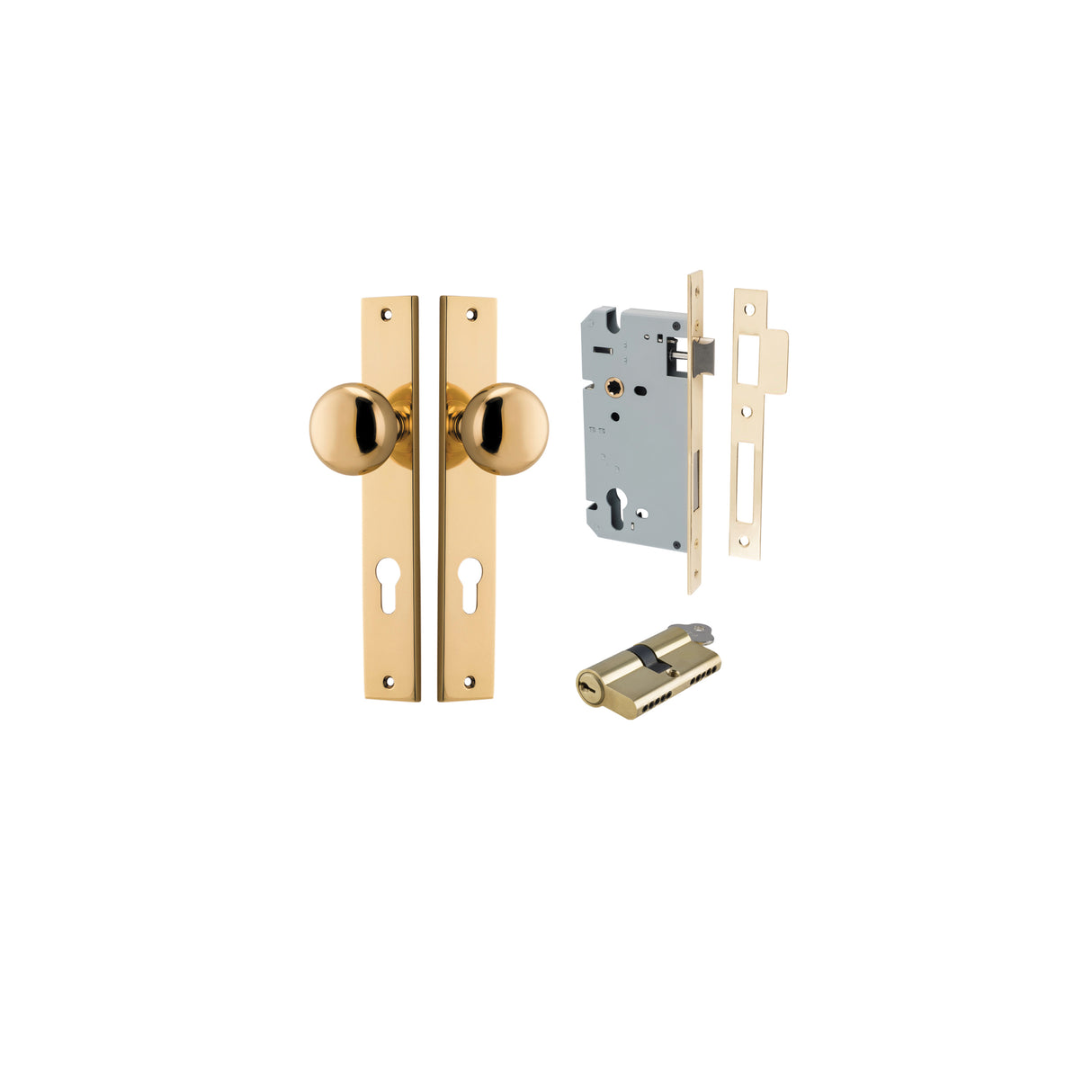 Iver Cambridge Knob Rectangular Backplate - Complete Kits