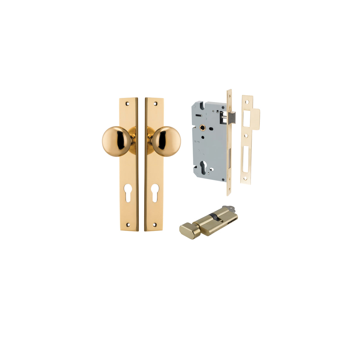 Iver Cambridge Knob Rectangular Backplate - Complete Kits