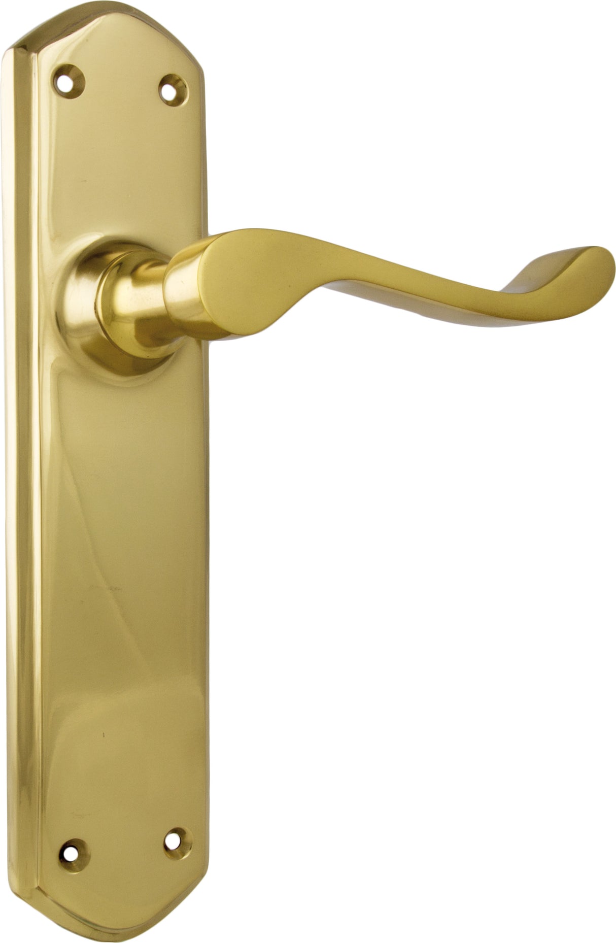 Tradco Windsor Door Lever Polished Brass Latch