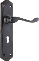 Tradco Windsor Door Lever Antique Copper Lock