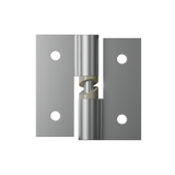 Metlam 106 Gravity Hinge – Satin Chrome Plate – Bolt Through (106B)