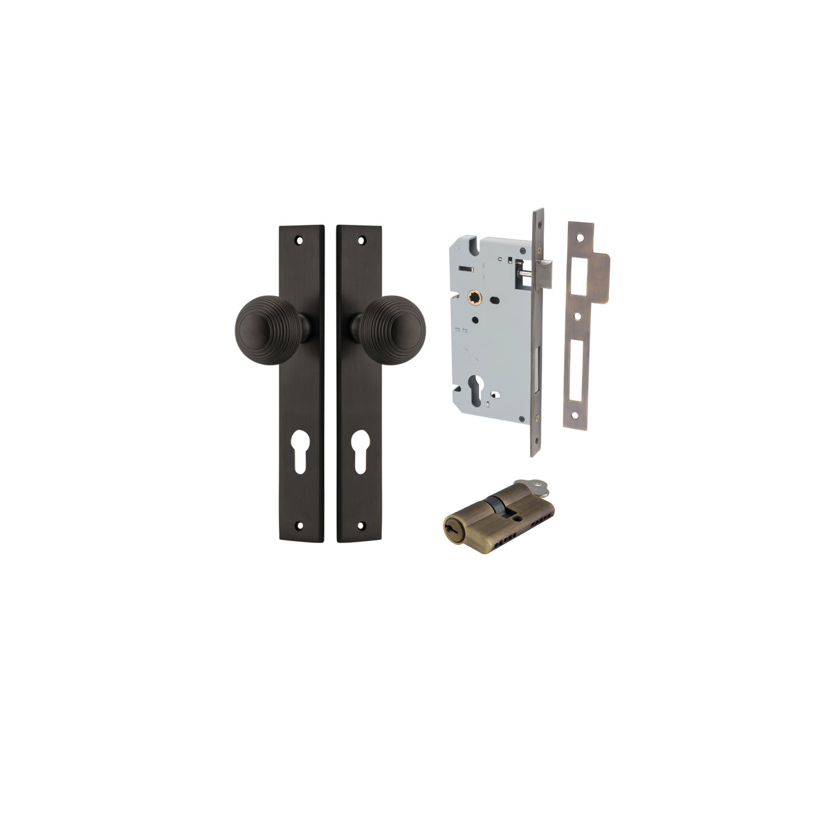 Iver Guildford Knob Rectangular Backplate - Complete Kits