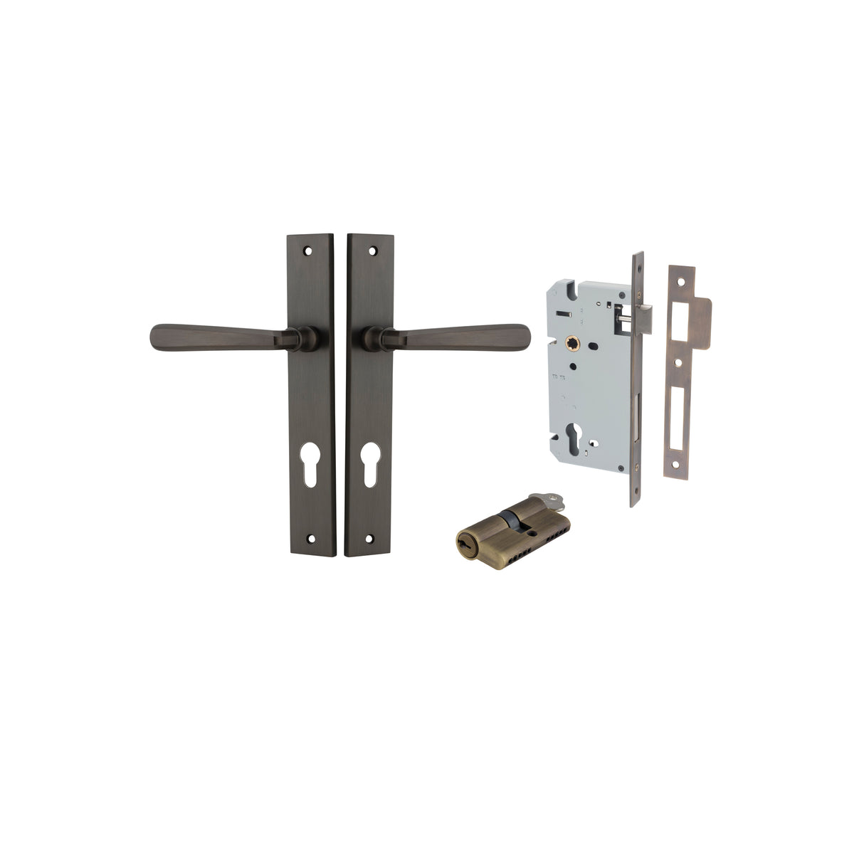 Iver Copenhagen Rectangular Backplate Lever - Complete Kits