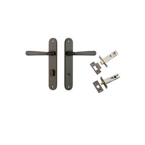 Iver Copenhagen Oval Backplate Signature Brass, Privacy Set - Complete