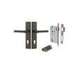 Iver Helsinki Stepped Backplate Polished Chrome, Entrance Set Locking - Key / Key