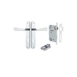 Iver Copenhagen Oval Backplate Polished Chrome, Entrance Set Locking - Key / Key