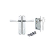 Iver Copenhagen Oval Backplate Polished Chrome, Entrance Set Locking - Key / Turn