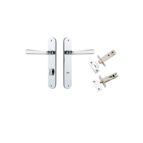 Iver Copenhagen Oval Backplate Polished Chrome, Privacy Set - Complete