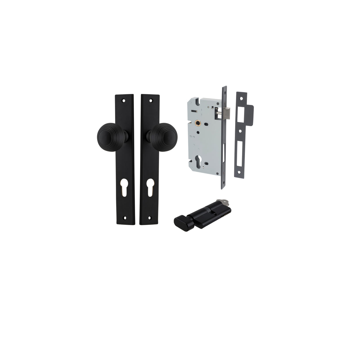 Iver Guildford Knob Rectangular Backplate - Complete Kits