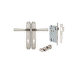Iver Copenhagen Oval Backplate Satin Nickel, Entrance Set Locking - Key / Turn