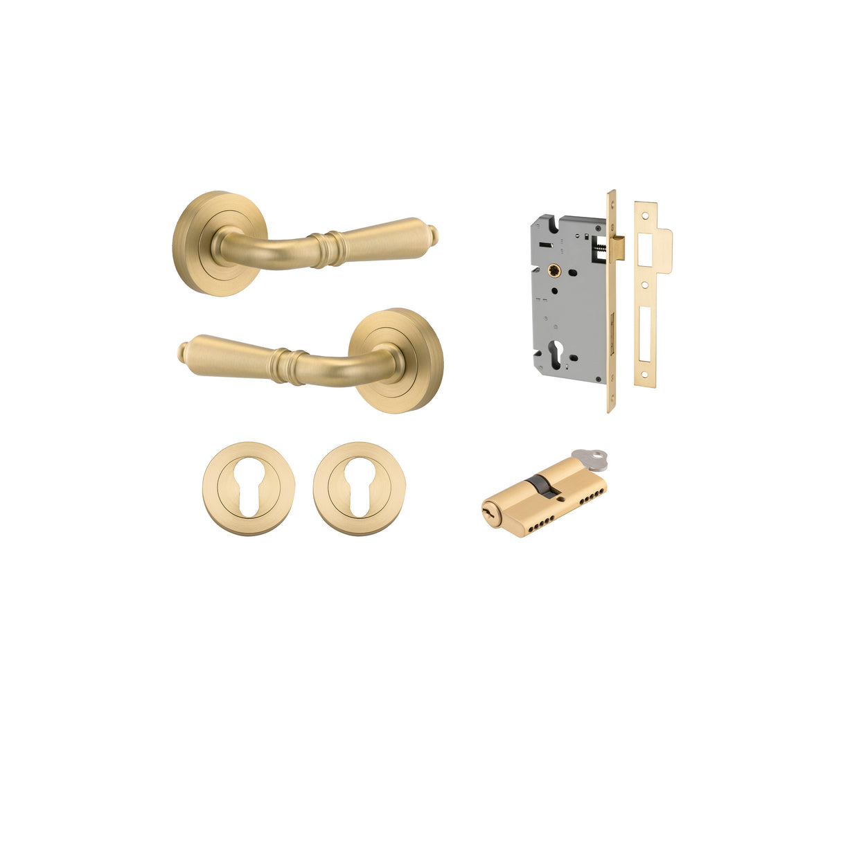 Iver Sarlat Round Rose Lever Set - Complete Kits