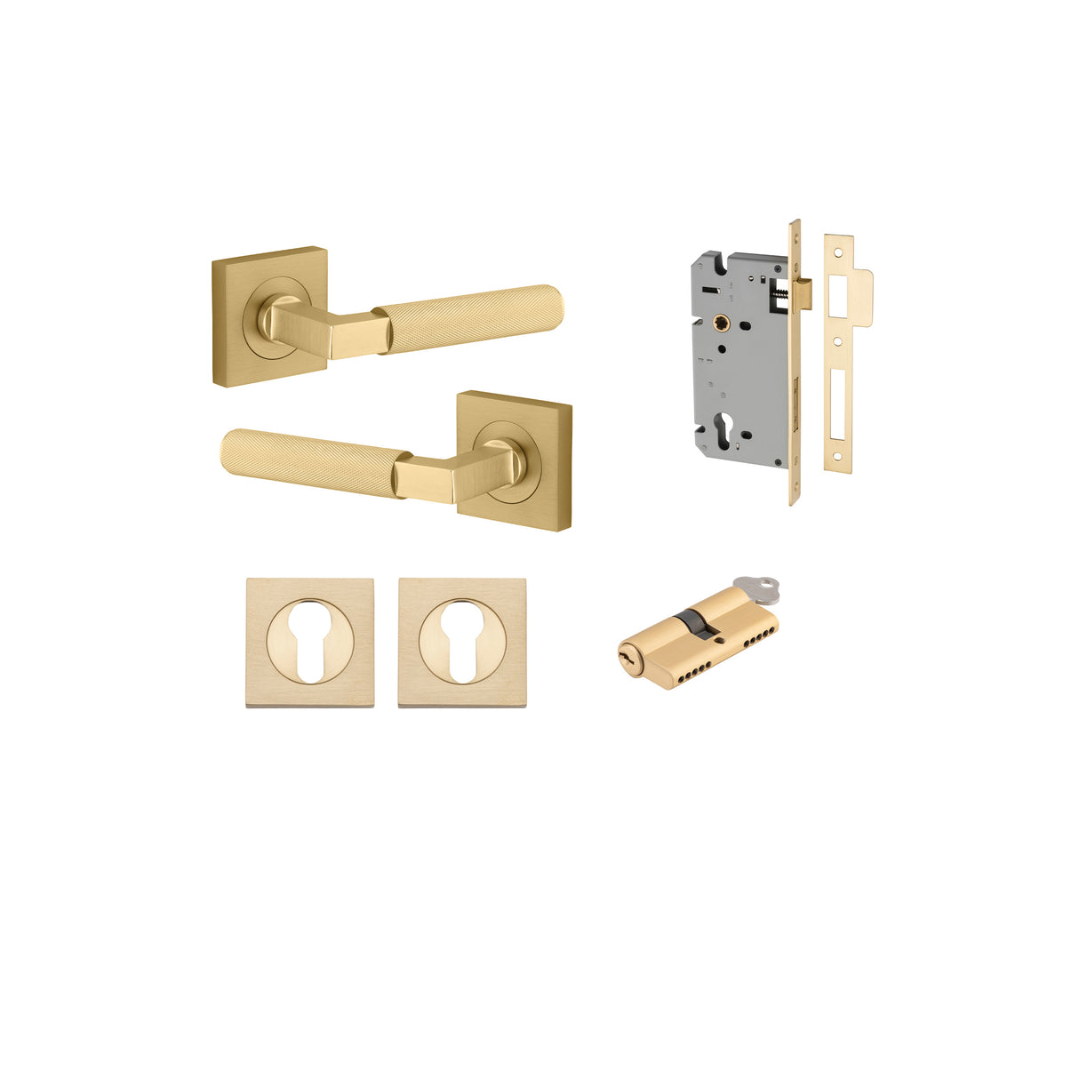 Iver Brunswick Square Rose Lever Set - Complete Kits
