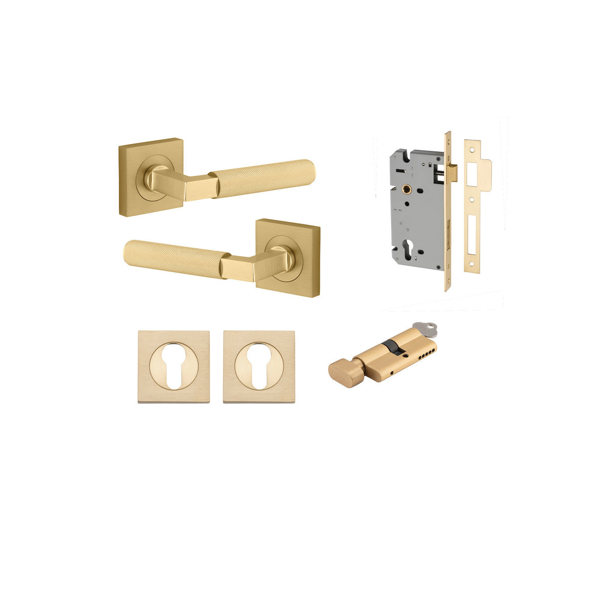 Iver Brunswick Square Rose Lever Set - Complete Kits