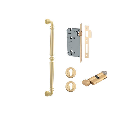 Iver Sarlat Pull Handle Entrance Kit, 600mm, Brushed Brass
