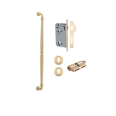 Iver Sarlat Pull Handle Entrance Kit, 600mm, Brushed Chrome
