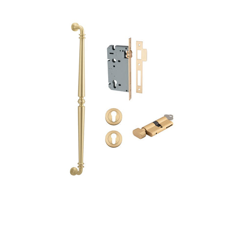 Iver Sarlat Pull Handle Entrance Kit, 600mm, Brushed Gold PVD