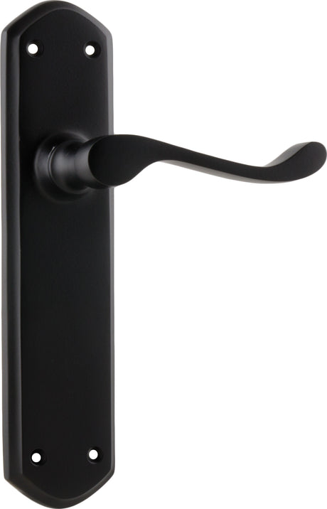 Tradco Windsor Door Lever Matt Black Latch