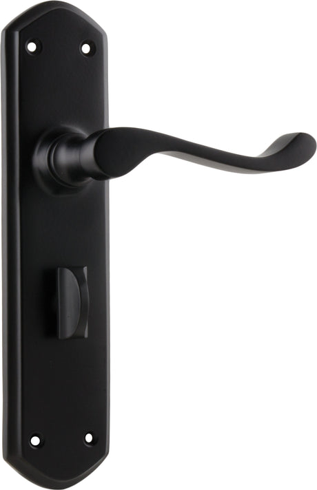 Tradco Windsor Door Lever Matt Black Privacy