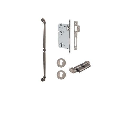 Iver Sarlat Pull Handle Entrance Kit, 600mm, Distressed Nickel