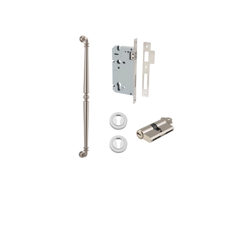 Iver Sarlat Pull Handle Entrance Kit, 600mm, Satin Nickel