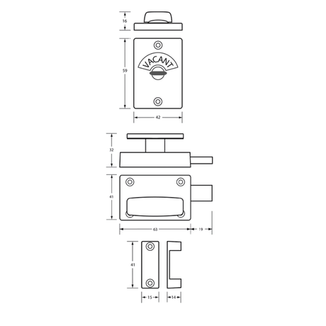 Metlam 200A Series Safety Handle Lock & Indicator Set – Satin Chrome Plate