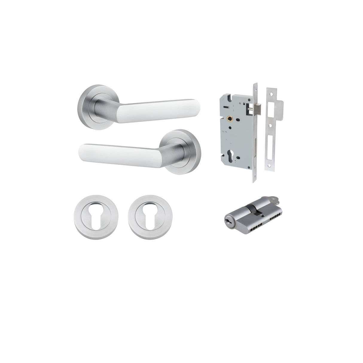 Iver Osaka Round Rose Lever Set - Complete Kits