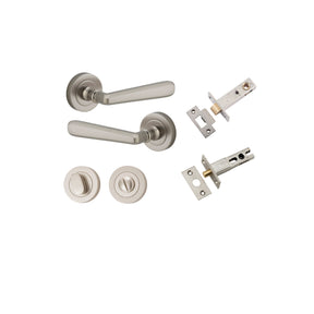 Iver Copenhagen Round Rose Satin Nickel, Privacy Separate - Complete