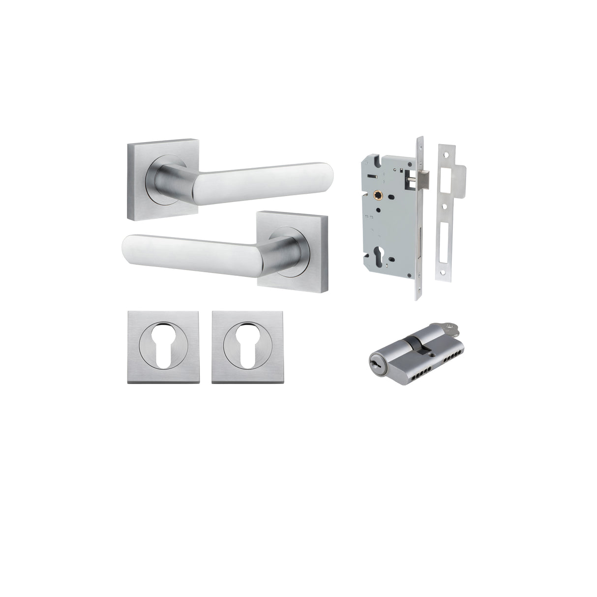 Iver Osaka Square Rose Lever Set - Complete Kits