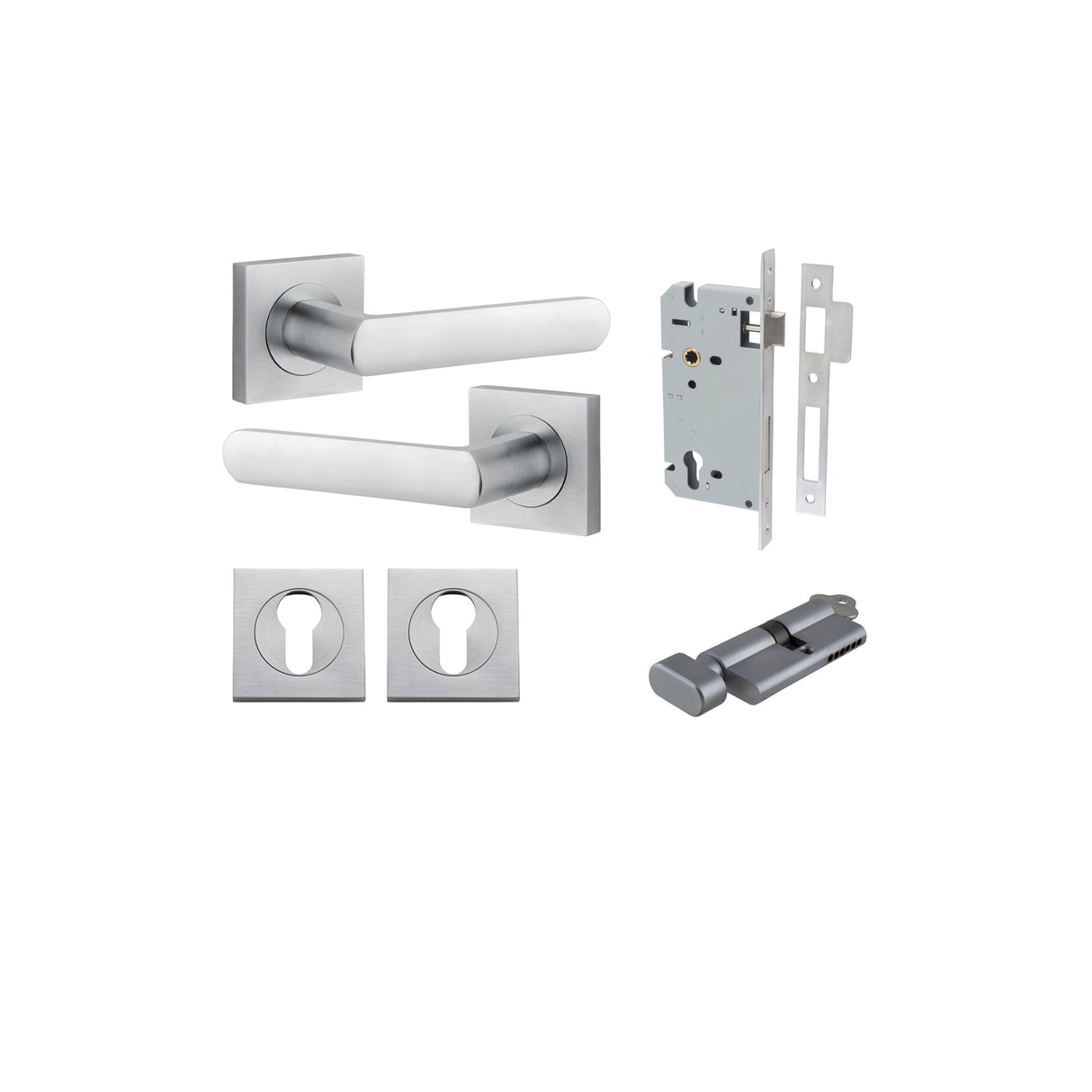 Iver Osaka Square Rose Lever Set - Complete Kits