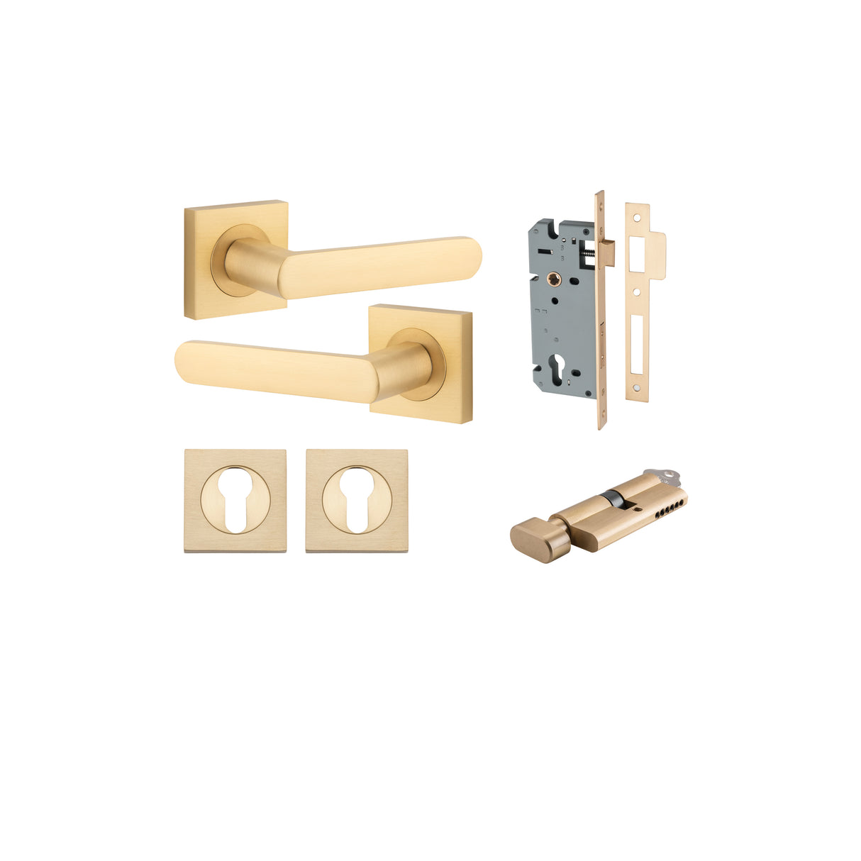 Iver Osaka Square Rose Lever Set - Complete Kits