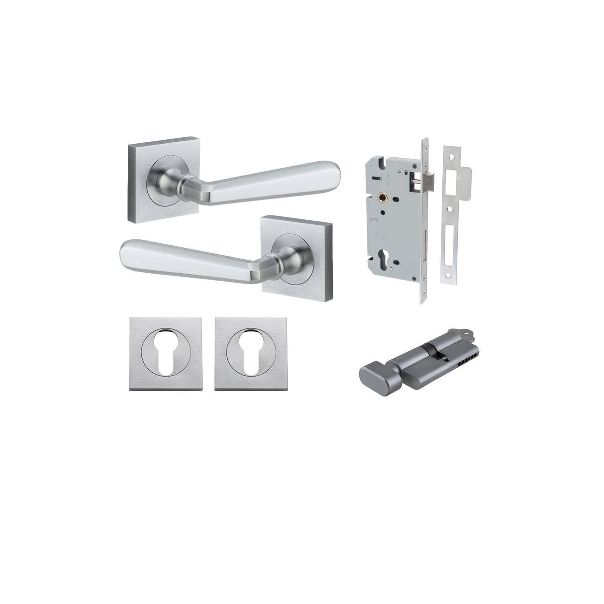 Iver Copenhagen Square Rose Lever Set - Complete Kits